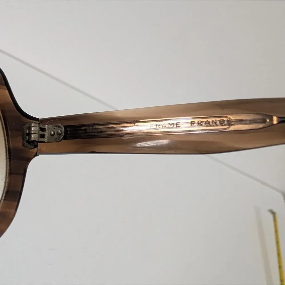 French eyeglasses, oval, oversized, women's, ultra vintage